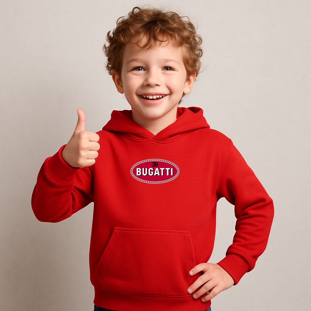 Youth Kids Bugatti Car Pullover Hoodie